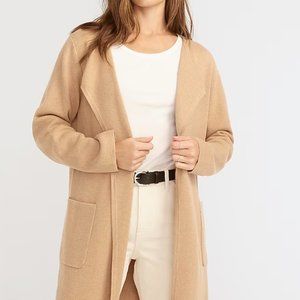 J. Crew Camel Open-Front Long Cardigan